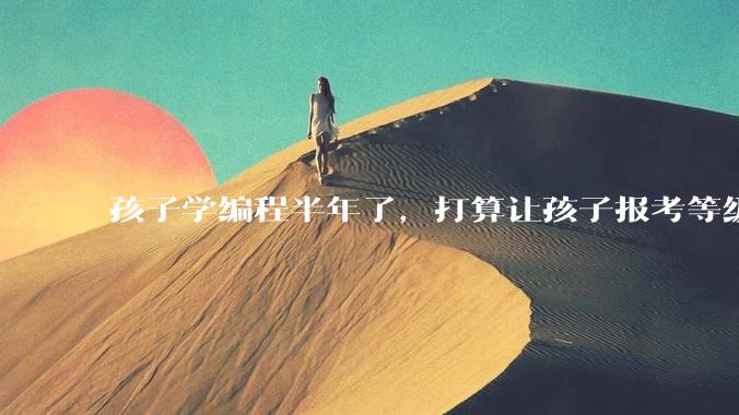 孩子学编程半年了，打算让孩子报考等级考试，大家觉得等级考试证书有用吗？